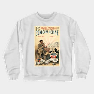 CONCOURS LEPINE 1910 French Inventors Exposition Gathering Vintage Poster Crewneck Sweatshirt